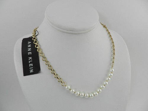 Anne Klein Gold-Tone Imitation Pearl Collar Necklace, 16" + 3" extender - Picture 3 of 3