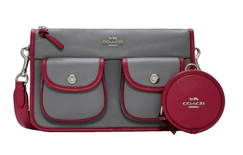 excellent condition* COACH 14282 Signature Penny Flap bag, tan