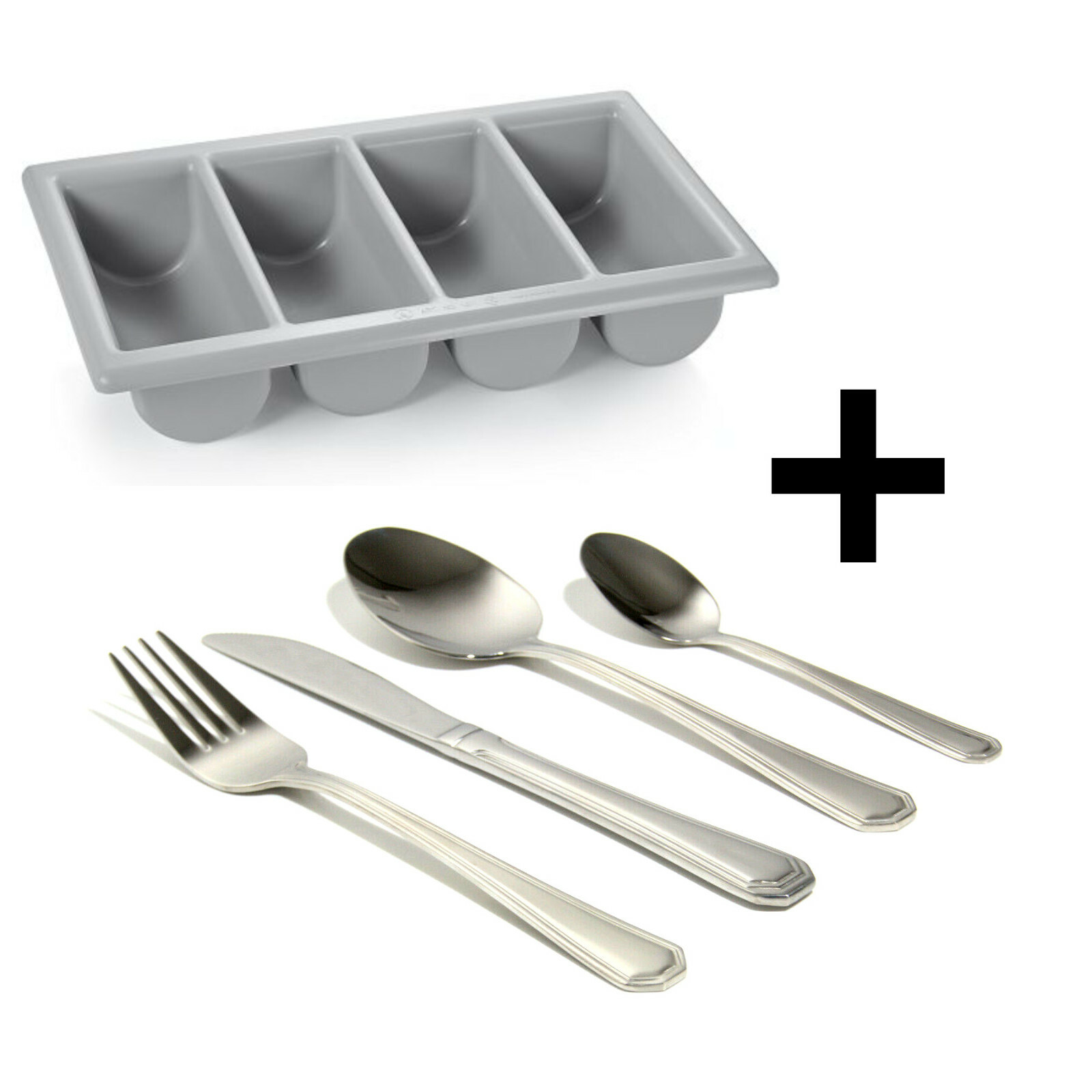 Besteckkasten Besteckset inkl.Besteck für 24 Pers. Gastrobesteck Edelstahl 18/10