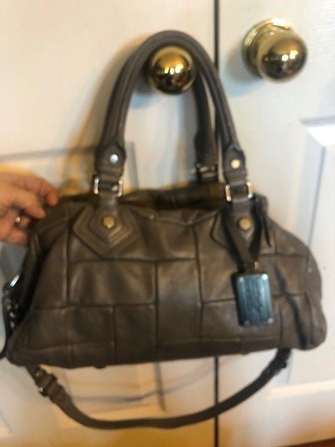 Marc Jacobs Patchwork Genuine Leather Gray Silver… - image 2
