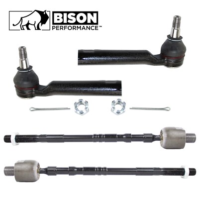 Bison Performance 4pc Inner & Outer Steering Tie Rod End Kit For Impreza Outback