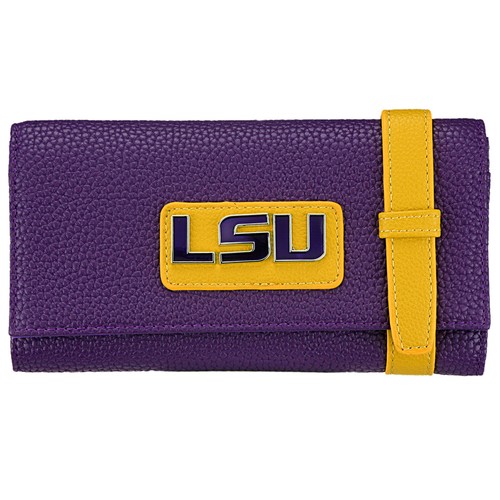 LSU Louisiana State Tigers Licensed Wanda Wallet, Figh Song Scarf & Earrings - 第 1/4 張圖片
