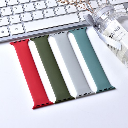 Solo Loop Band For Apple Watch Ultra Series 8 7 6 5 4 SE Strap Silicone Bracelet - Picture 12 of 37