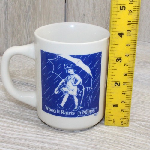 (4) Vintage Morton Salt Girl 1914, 1921, 1956, & 1968 Logos Coffee Mug Tea Cup - Picture 7 of 21