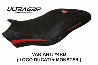 Ducati Monster 821 2018+ Tappezzeria Italia Rote Sitzbezug Anti-Rutsch-Design