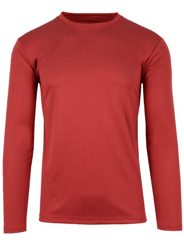 Men's Moisture Wicking Long Sleeve Performance Crew Neck Tagless Tee (S-2XL) - 第 9/18 張圖片