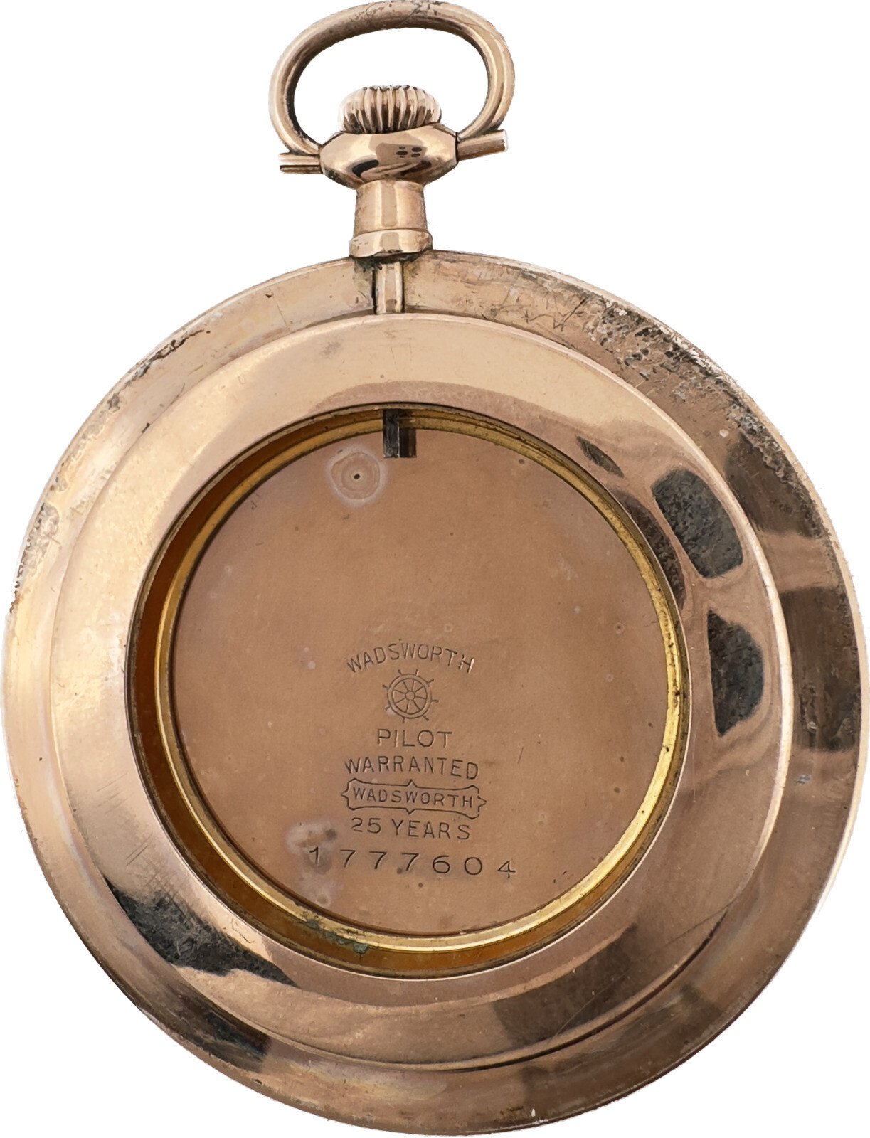 Antique Wadsworth Pilot Pocket Watch Case for 0 Size Gold Filled Thin