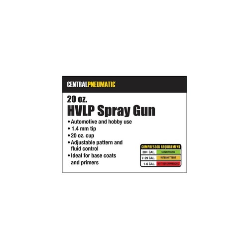 20oz Spray Gun - High Volume Low Pressure Gravity Feed Paint Sprayer SHIPS FREE - Picture 8 of 9
