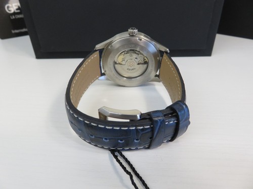 Gevril 48202 Men's Excelsior Swiss Automatic Sellita SW 240 Blue Leather Watch - Picture 9 of 10