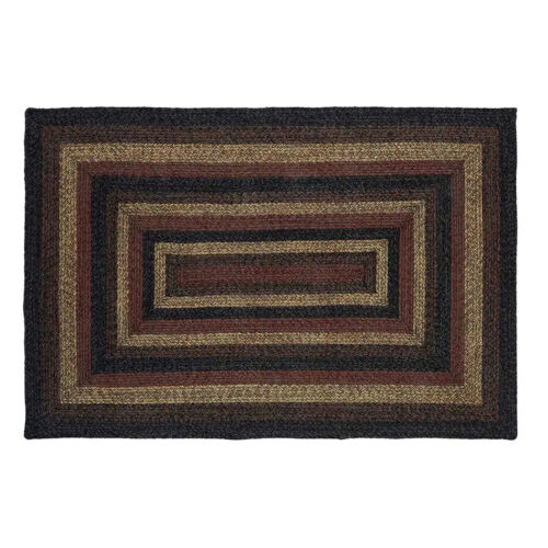 Slate Braided Area Rug By IHF Rugs. Oval & Rectangle. Many Sizes. Burgundy/Black - Picture 9 of 47