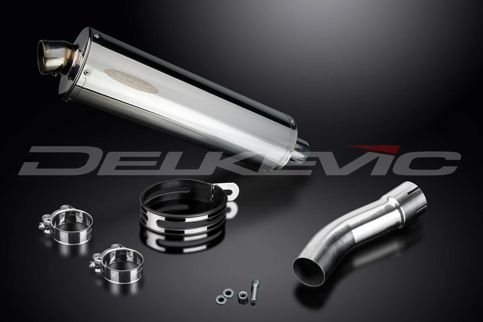 BMW F800GT 2013-2017 Delkevic Slip On 18" Ovalado Acero Inoxidable Silenciador Kit Foto 3 de 4