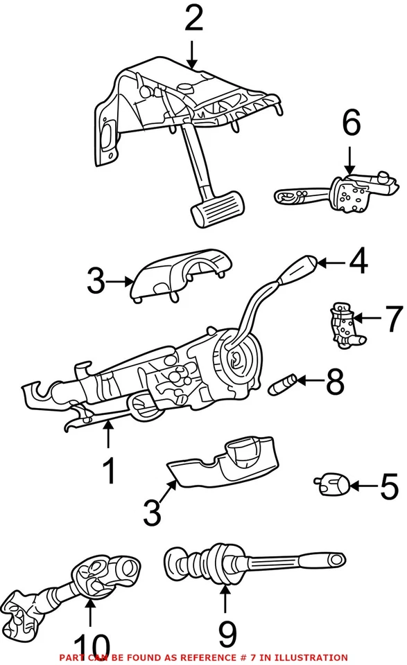 Оригинальный переключатель зажигания Mopar от оригинального производителя для Chrysler Aspen Dodge Ram 2500 56049838AC - Изображение 3 из 3