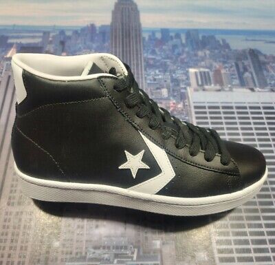 Converse Pro Leather 76 Mid Top Black/White-White Mens Size Converse Pro Leather 76 Mid Top Black/White-White Mens Size