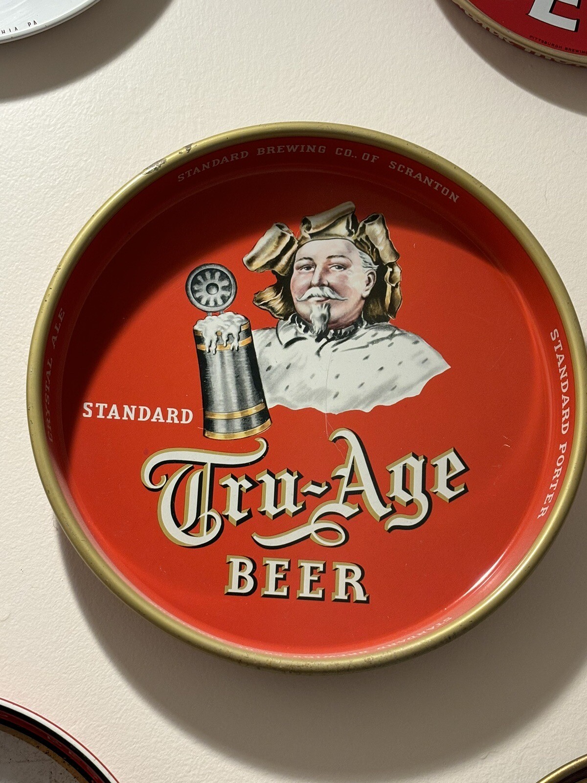 Vintage TRU AGE BEER Tray STANDARD BREWING CO Scranton PA eBay