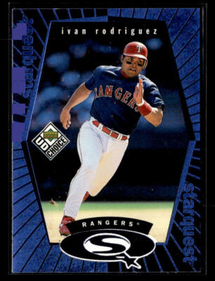1999 Ud Choice #SQ20 Ivan Rodriguez StarQuest Blue Card