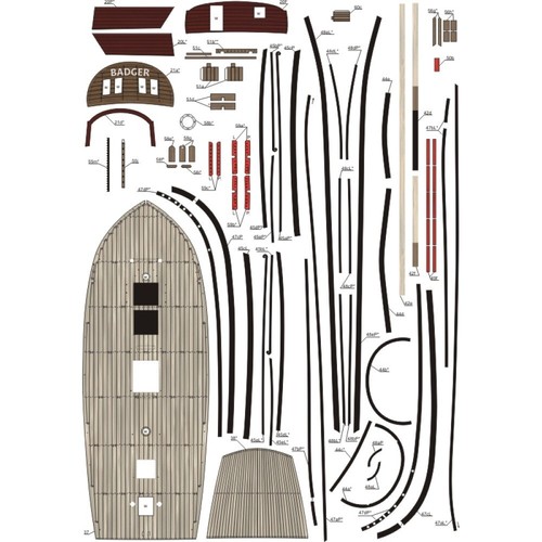 HMS Badger 1:100 Card Model Ship Kit – WAK | Royal Navy | Free Hemol Glue! - Picture 13 of 20