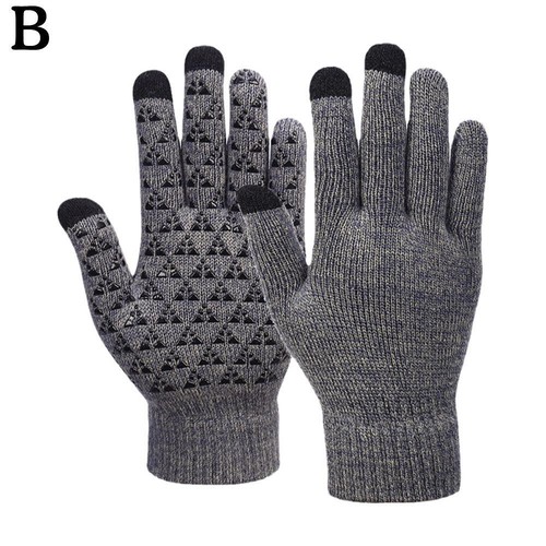 1 Pairs Winter Warm Texting Gloves Knit Gloves Touchscreen Anti-Slip Silicone/ - Picture 14 of 14