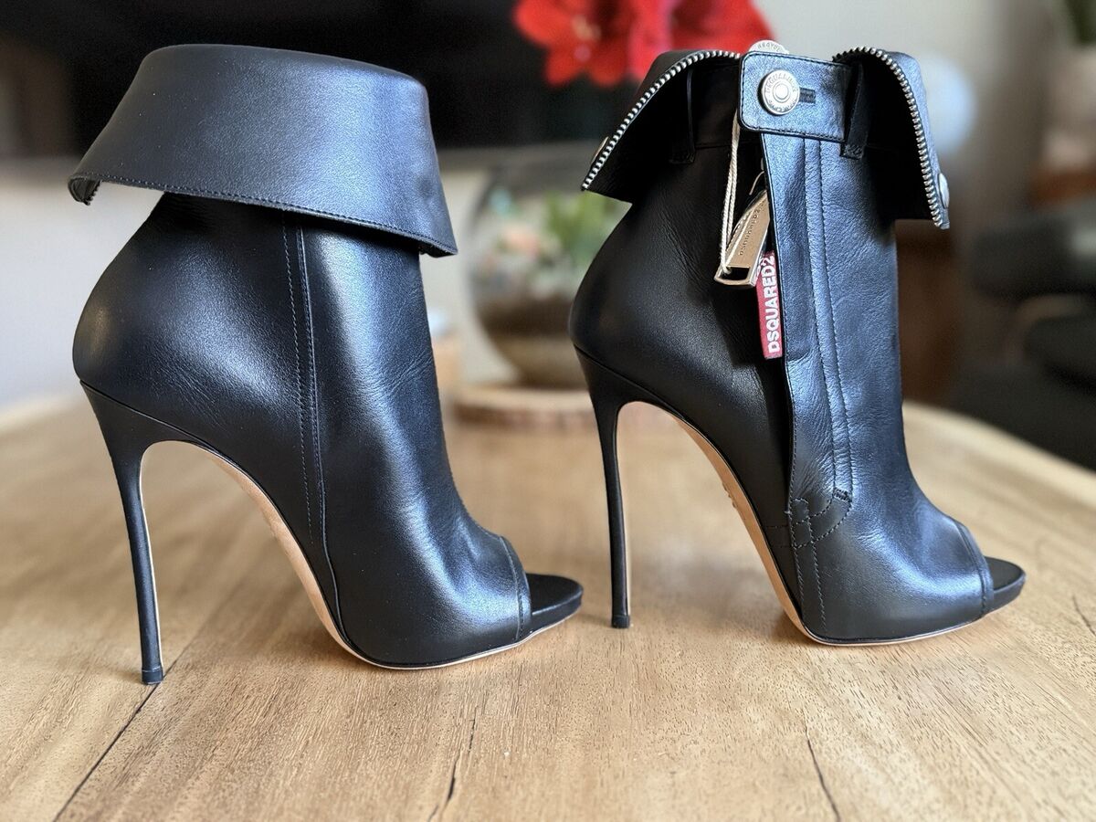 Dsquared2 Open Toe Leather Boots, Very Rare EU38 | eBay Dsquared2 Open Toe Leather Boots, Very Rare EU38 | eBay