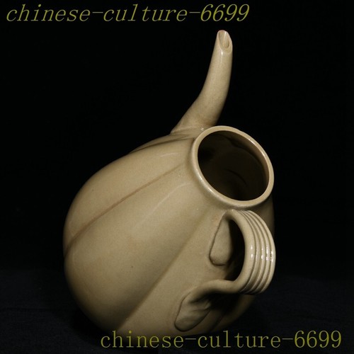 8" Old China Song Dynasty Yue kiln porcelain Wine vessel Wineware Flagon - Picture 8 of 9