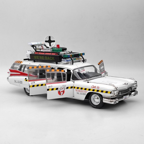 HOT WHEELS X5470 1/18 Cadillac Ghostbusters II ECTO 1A Elite Diecast Model Car - Picture 2 of 12