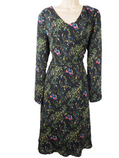BNWT Floral Midi Dress Size 12 Alice & You Long Sleeve Flared Skirt