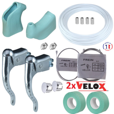 KIT BREMSHEBEL RUHE KOCHTOPF FAHRRAD ZYKLUS GRÜN ''BIANCHI'' HIMMELWEISS