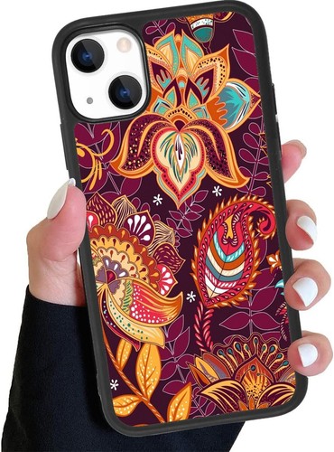 Rubber Cover Traditional Paisley Ethnic For Samsung A15 A16 S23 S24 S25 Ultra FE - 第 23/25 張圖片