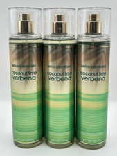 NEW Bath  Body Works Coconut Lime Verbena 3pc Set Full Size Fine Fragrance Mist