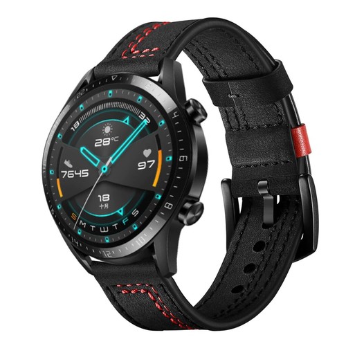 For Huawei Watch GT 2 E Classic Band Leather Smart Watch Strap - Picture 13 of 15