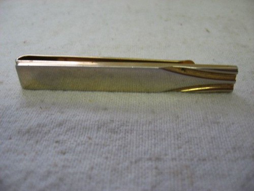Vintage Faded Gold Tone NICE LOOKING DESIGN Tie Clip Tie Clasp ~ RETRO LOOK ~ - Picture 7 of 8