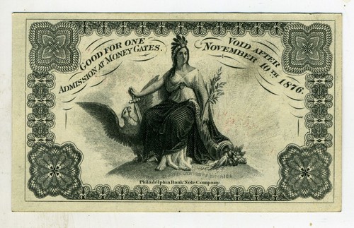 INTERNATIONAL EXHIBITION - 1876 – PHILADELPHIA – PACKAGE TICKET - Picture 2 of 2