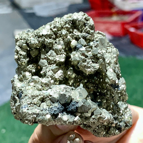 298G Natural Chalcopyrite Calci Crystal Clustrare Mineral Specimen
