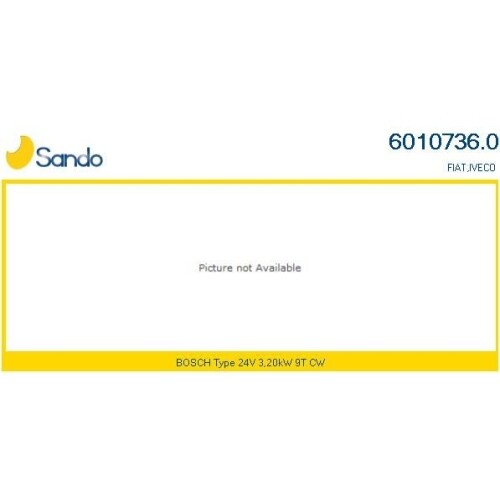 Motorino D'avviamento Sando 6010736.0 per Daf Fiat Iveco Khd Unic Simca