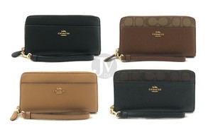 Coach-PVC-Leather-Accordion-Tech-Zip-Wristlet-Clutch-Wallet