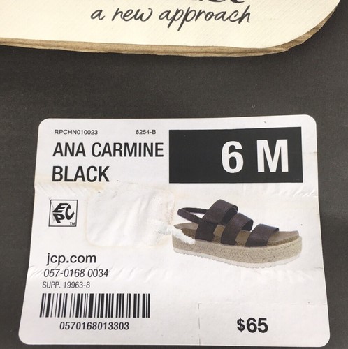 A.N.A a new approach CARMINE Rope Sandals Black Women’s 6M with Box EXCELLENT - Picture 12 of 12