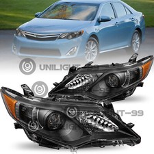 For 2012 2013 2014 Toyota Camry Black Amber Corner Headlights Assembly Pair For 2012 2013 2014 Toyota Camry Black Amber Corner Headlights Assembly Pair