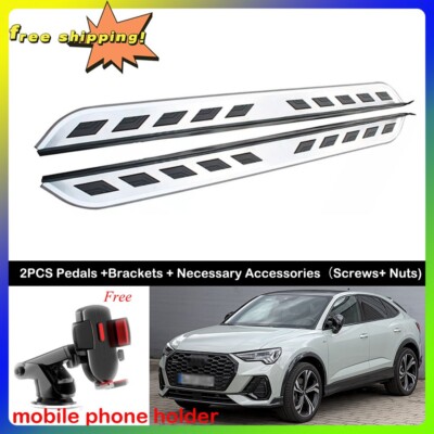 2PCS Running Boards Side Step Nerf Bars fits for Audi Q3 2019-2024 Protector