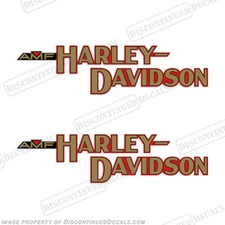 Fits Harley-Davidson Fuel Tank Motorcycle Decals (Set of 2) - AMF FX 1980