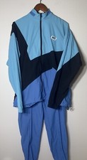 Vintage 80-90s Nike Windbreaker Track Suit Two Piece Jacket Pants Blue Black Lrg