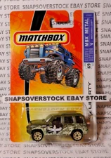 2006 MATCHBOX GREEN JEEP LIBERTY, MBX METAL, MBX #69 W/ NEAR MINT CARD, VHTF