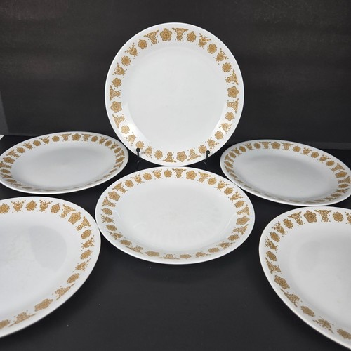 Corelle Butterfly Gold Vintage Salad Plates 1970s Iconic Corning Design Set Of 6 - Picture 4 of 7