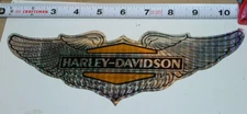 HARLEY DAVIDSON WINGS VINTAGE 1970's PRISM STICKER MOTORCYCLE DECAL 3.5" x 10"