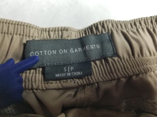COTTON ON GARMENT Men's Pull On Shorts Size Small Khaki Drawstring Elastic - Picture 8 of 9