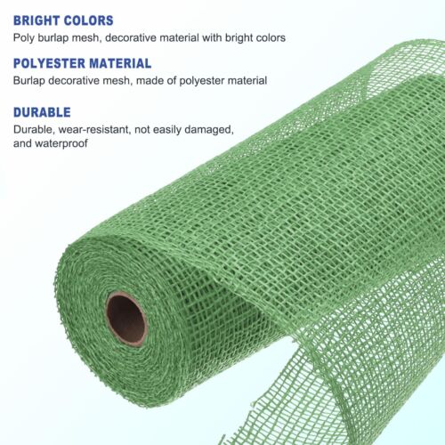 10 Inch Poly Burlap Mesh for Wreath Decorative Mesh Fabric Ribbon 10 Yard for... - Picture 3 of 7