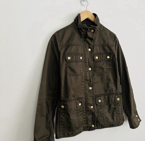 J. Crew Relaxed Boyfriend Feldjacke XS gewachst braun Utility Baumwolle Herbst Damen - Bild 5 von 9