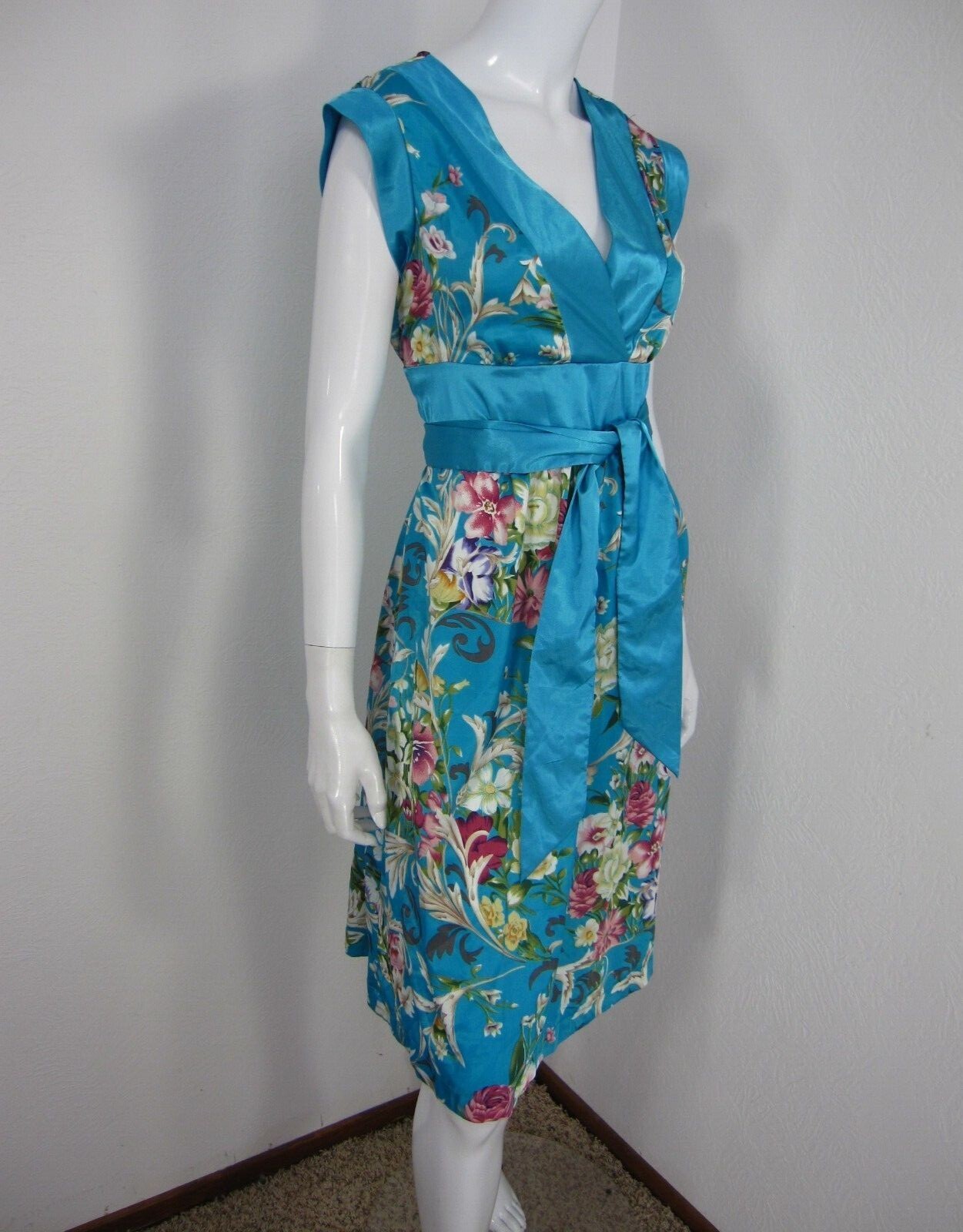 Simplicity Pattern Cap Sleeve V neck Size 10 Turq… - image 3