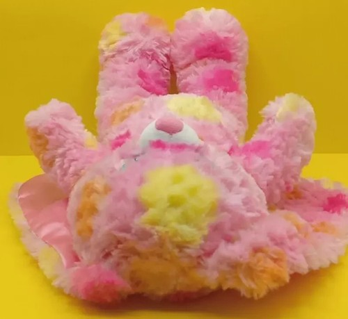 Build a Bear Spring Blossom Bunny Plush 16" Long Pink Satin Floppy Ears 2017 BAB - Picture 4 of 10