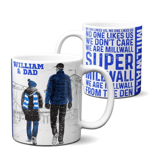 Personalised Father Son Football Mug Cup Dad Birthday Fathers Day Gift FSM - Picture 86 of 130