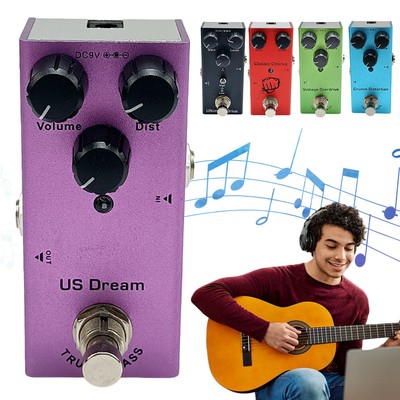 Electric Guitar Effects Pedal Delay Distortion Overdrive Reverb Chorus Tremolo