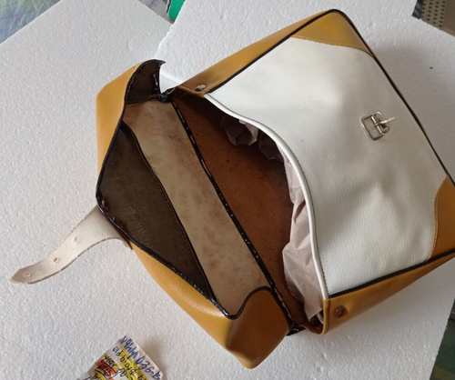 NOS YEARS 60s – 70s RARE OLD BICYCLE BAG CANVAS PLASTIC BORSA BICI VINTAGE - Picture 7 of 7